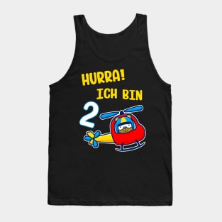 Kinder 2. Geburtstag Junge Hubschrauber Helikopter Tank Top